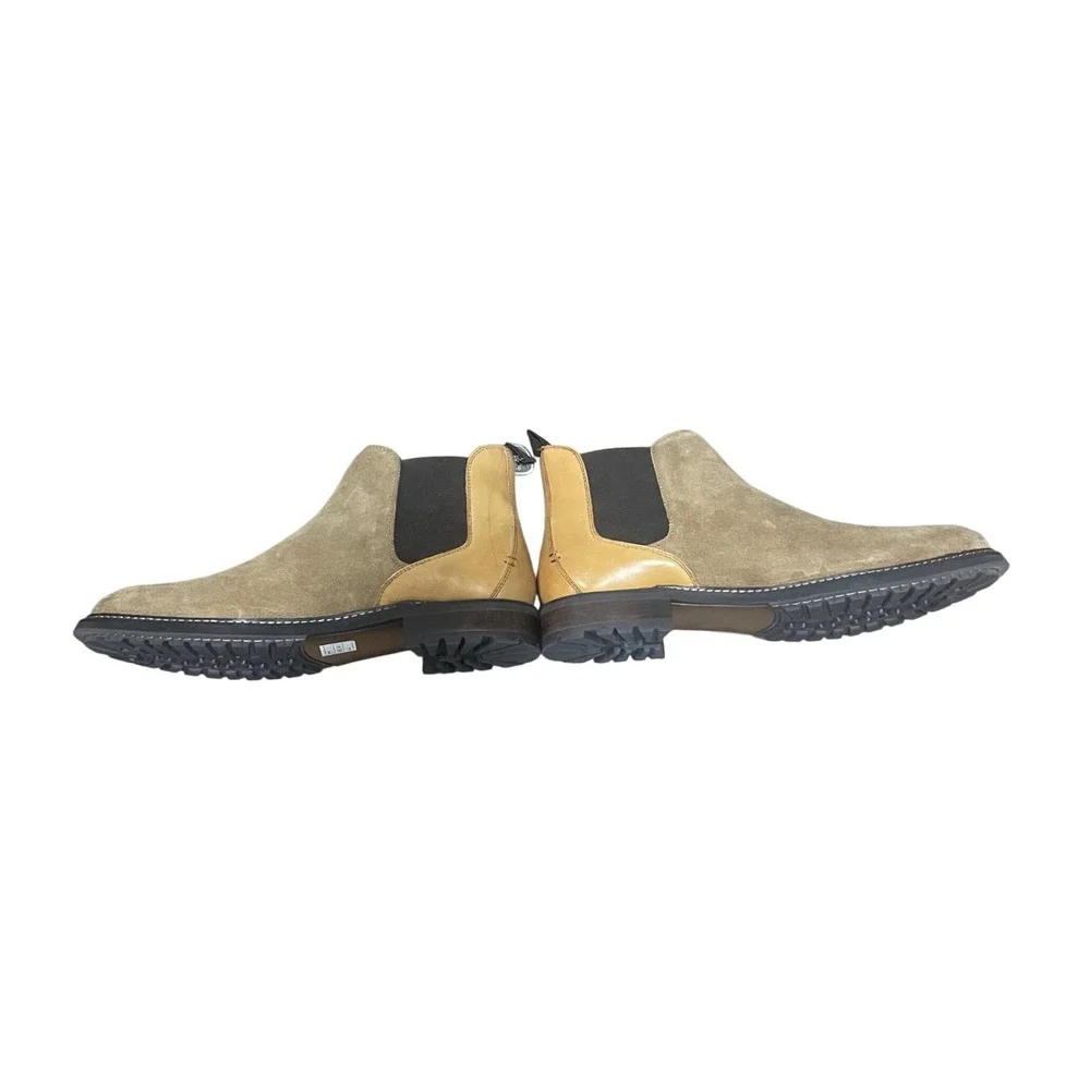 Mark Nason Los Angeles Mens Tan Suede Leather Chelsea Lug‎ Sole Boots 11.5